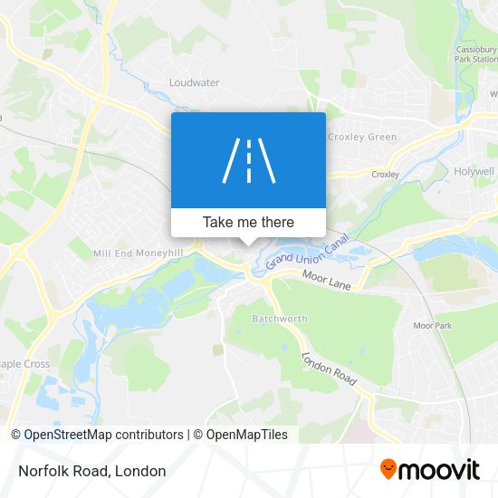 Norfolk Road map