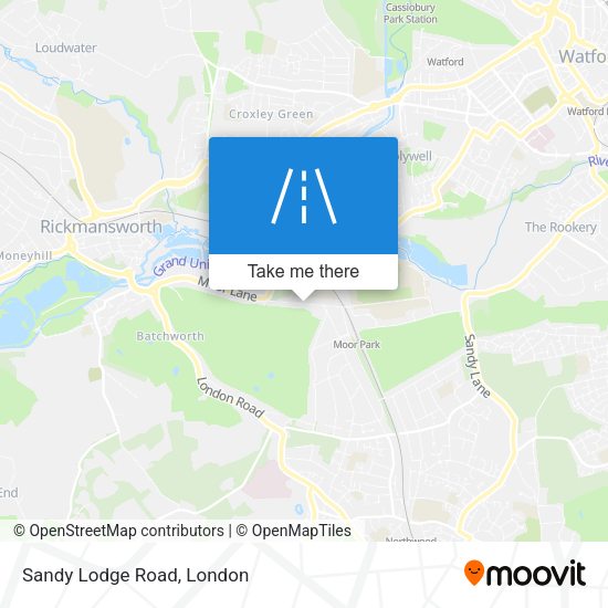 Sandy Lodge Road map