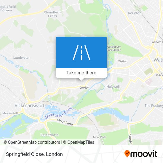 Springfield Close map