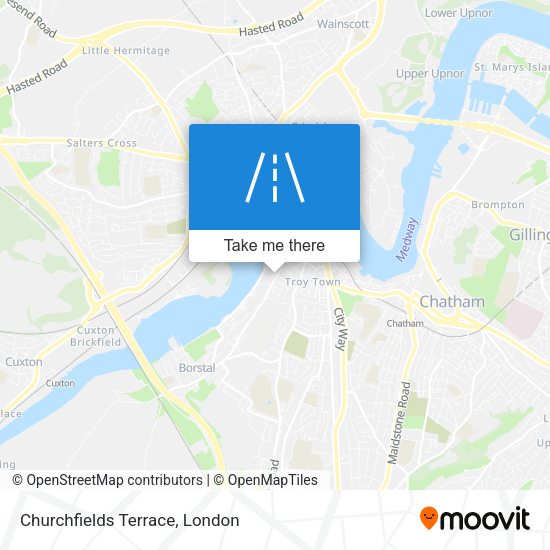 Churchfields Terrace map
