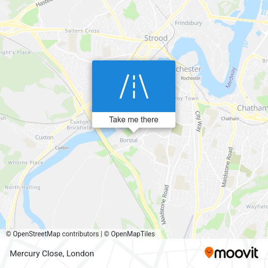 Mercury Close map