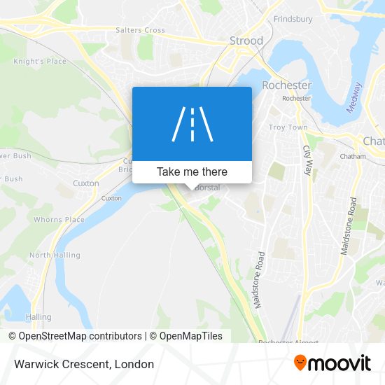 Warwick Crescent map