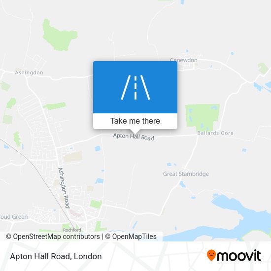 Apton Hall Road map