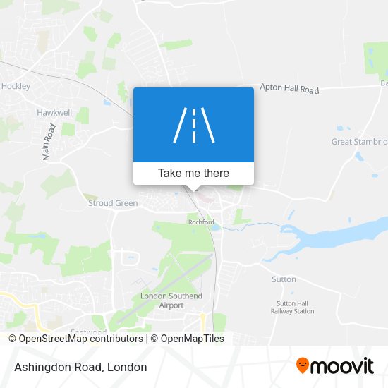Ashingdon Road map