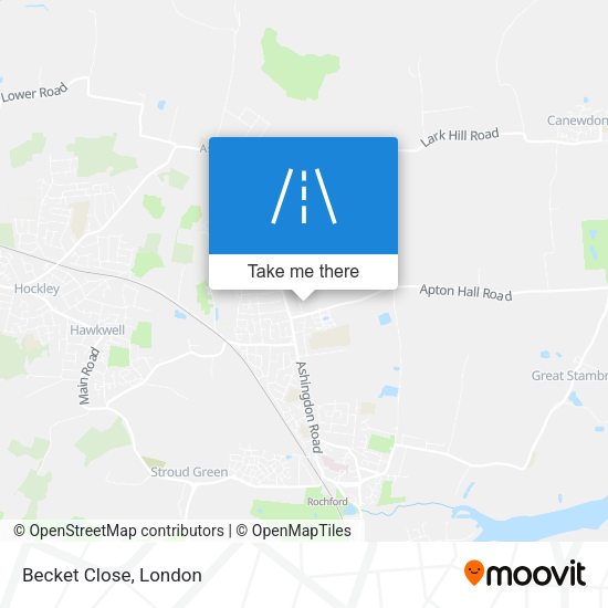 Becket Close map