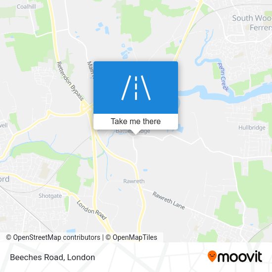 Beeches Road map