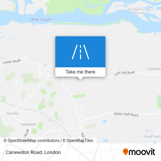 Canewdon Road map