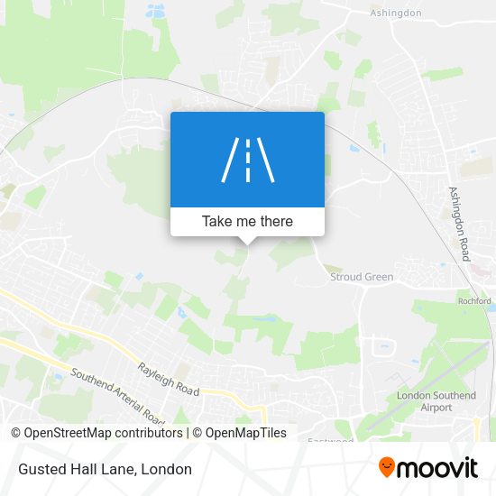 Gusted Hall Lane map