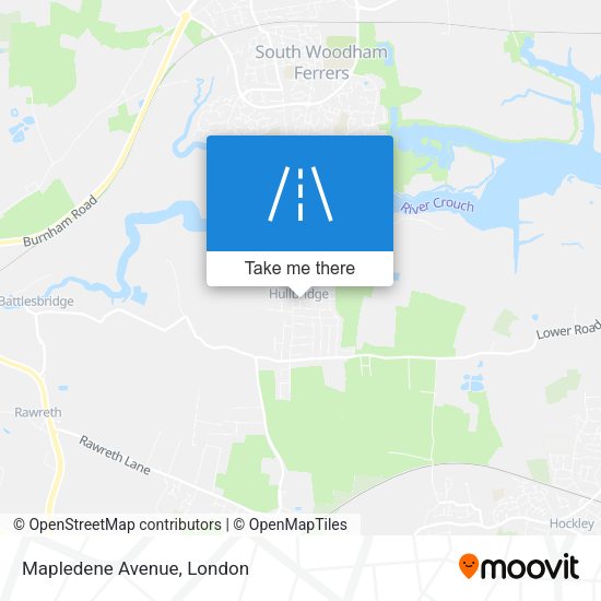 Mapledene Avenue map