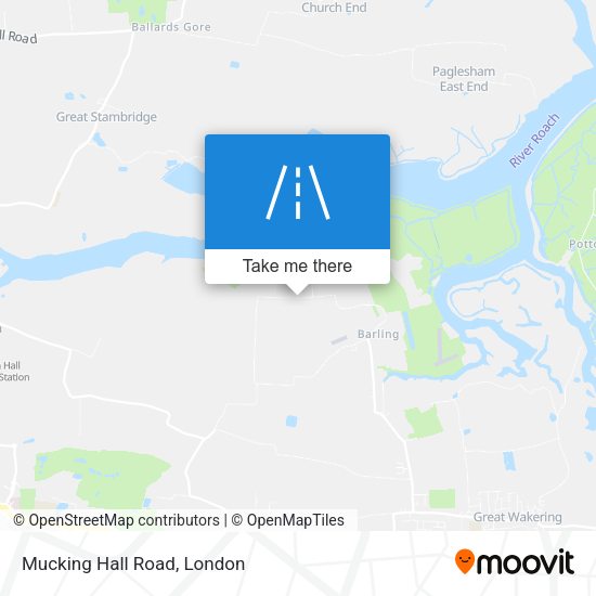 Mucking Hall Road map
