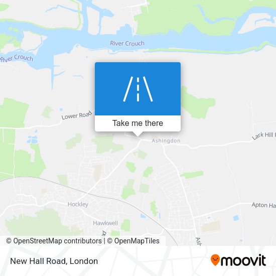New Hall Road map