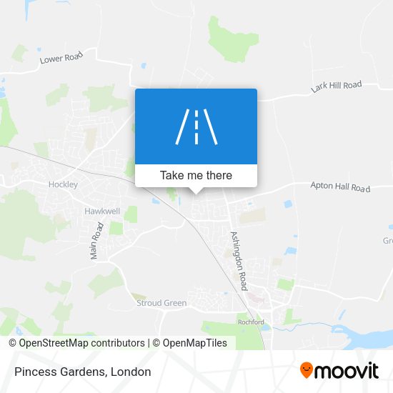 Pincess Gardens map