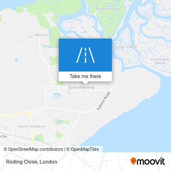 Roding Close map