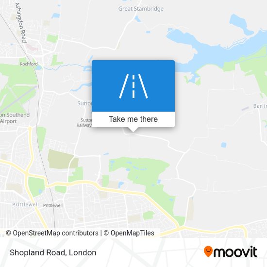 Shopland Road map