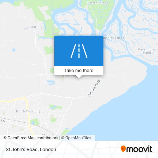 St John's Road map