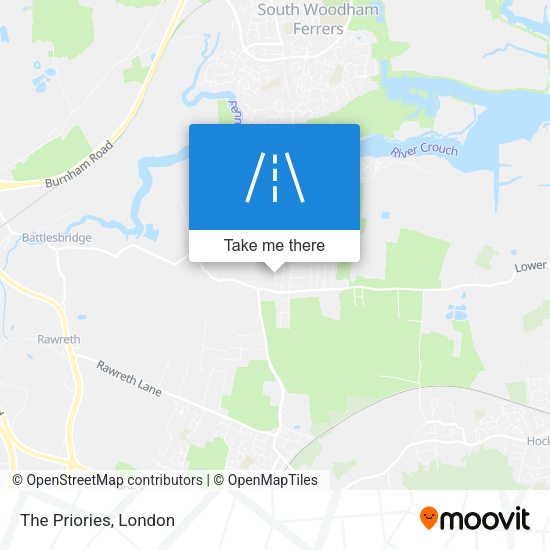 The Priories map