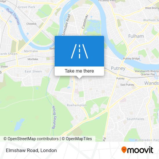 Elmshaw Road map