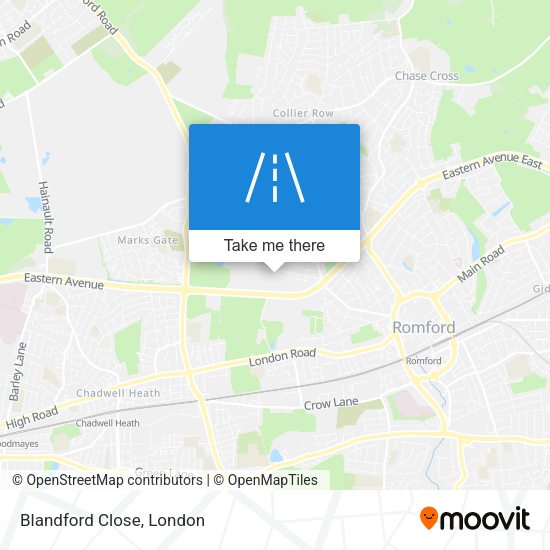 Blandford Close map