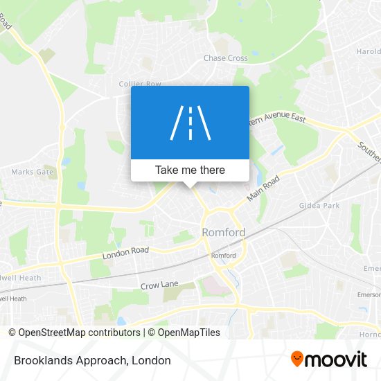 Brooklands Approach map