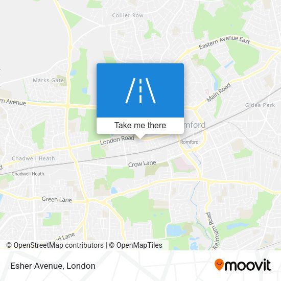 Esher Avenue map