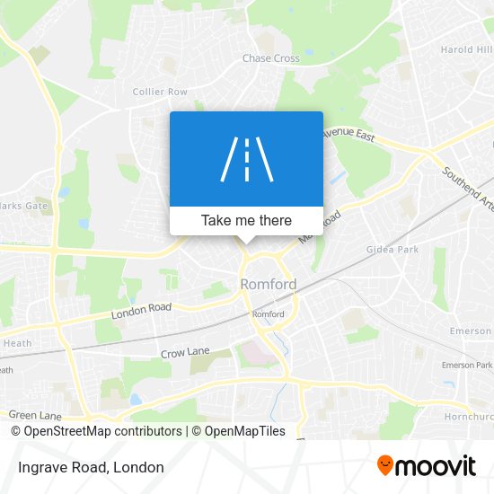 Ingrave Road map