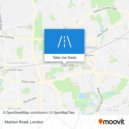 Maldon Road map