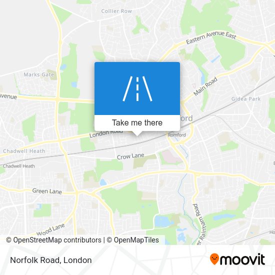 Norfolk Road map