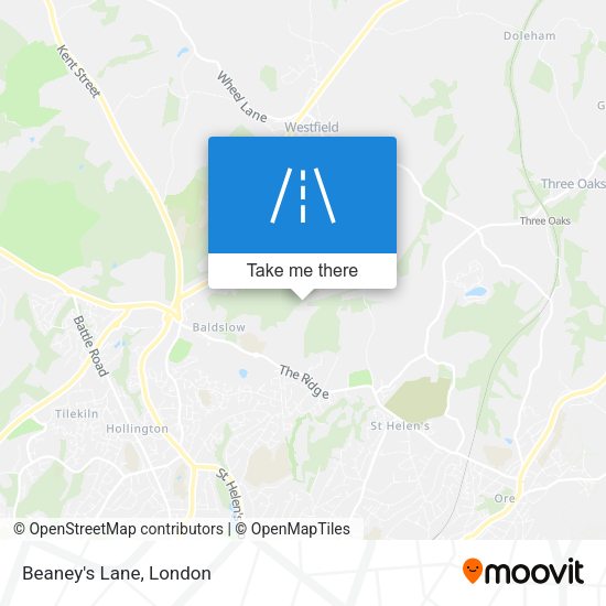 Beaney's Lane map