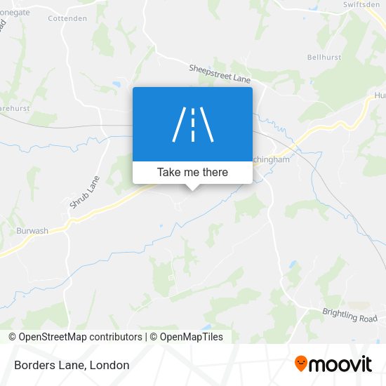 Borders Lane map
