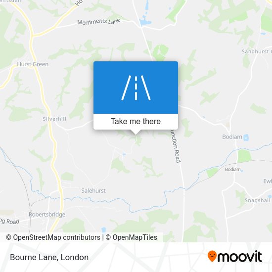 Bourne Lane map