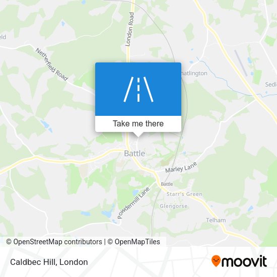 Caldbec Hill map