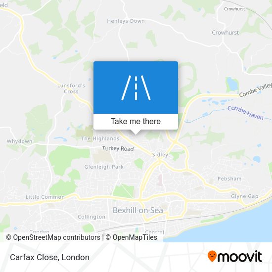 Carfax Close map