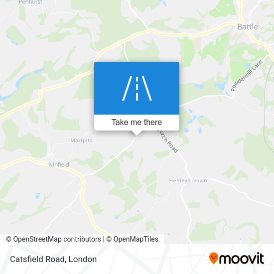 Catsfield Road map