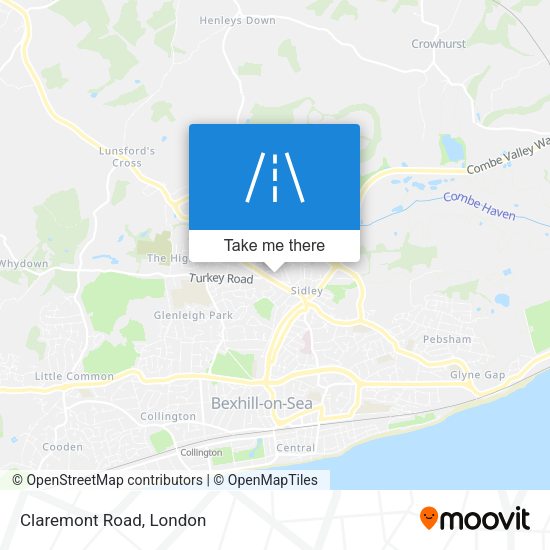 Claremont Road map