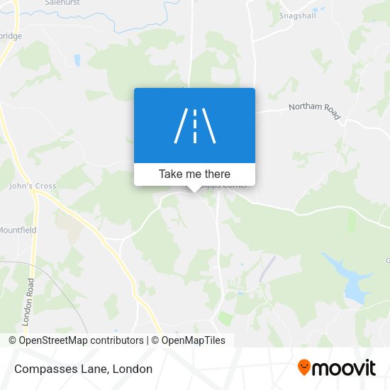 Compasses Lane map