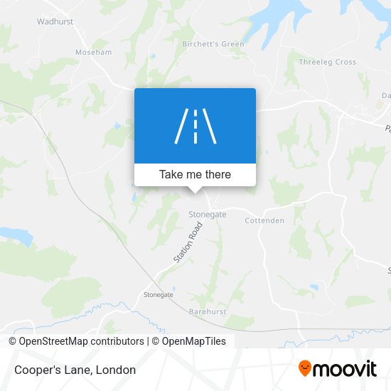 Cooper's Lane map