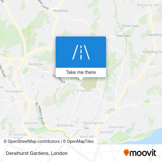 Denehurst Gardens map