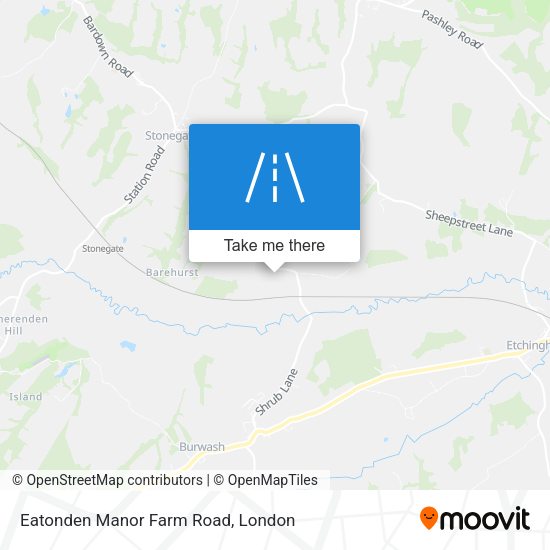 Eatonden Manor Farm Road map