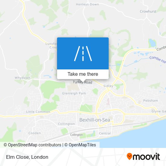 Elm Close map