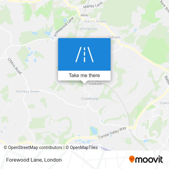 Forewood Lane map