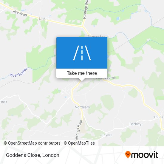 Goddens Close map