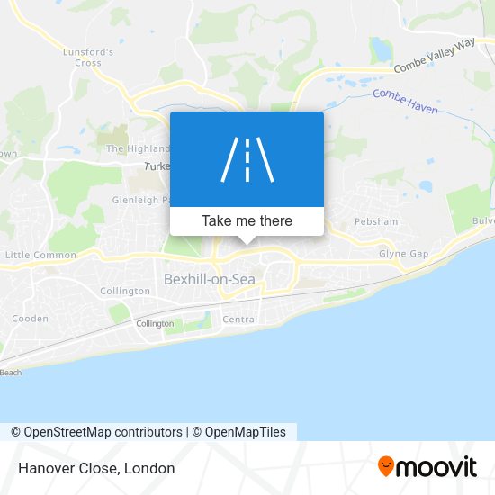 Hanover Close map
