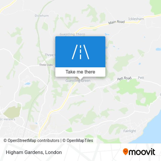 Higham Gardens map