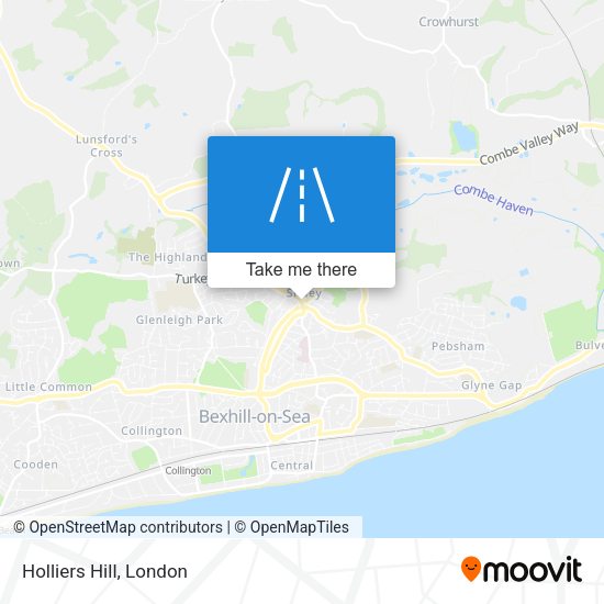 Holliers Hill map