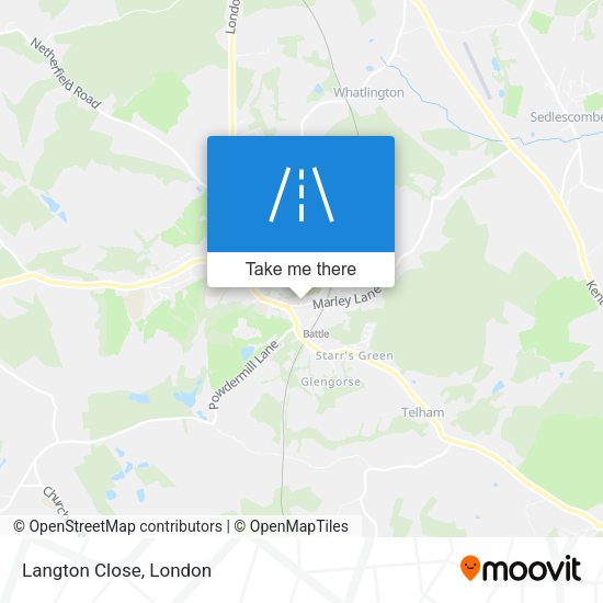 Langton Close map
