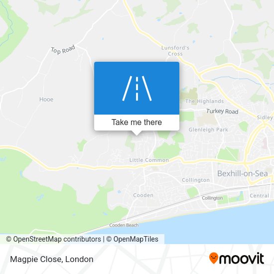 Magpie Close map