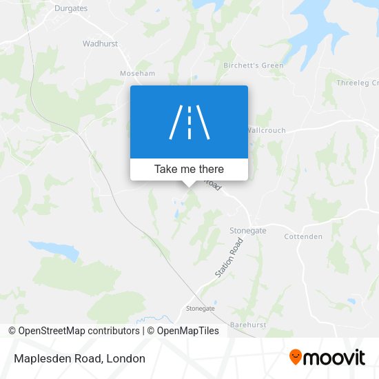 Maplesden Road map