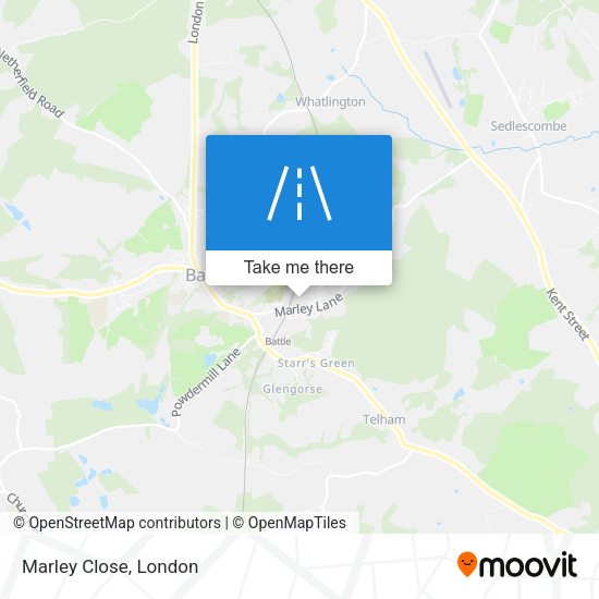 Marley Close map