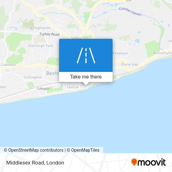 Middlesex Road map
