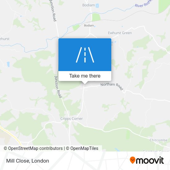 Mill Close map